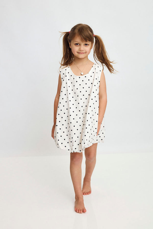 Open Back Bubble Dress with Bloomers - Polka Dot