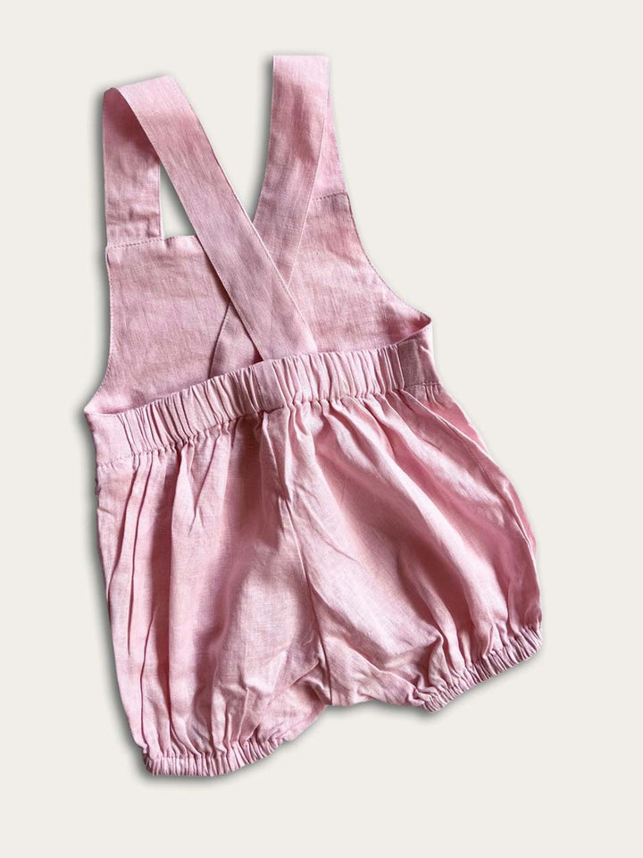 Kids overalls in light pink back