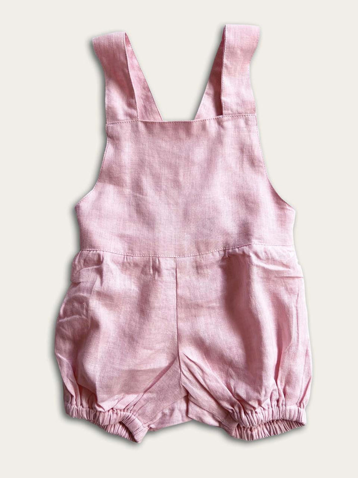 Kids overalls in light pink front