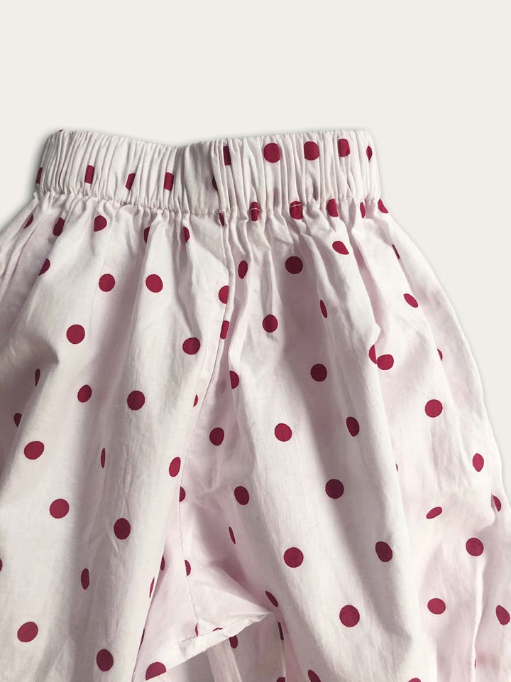 Happy pants in red polka dot waist