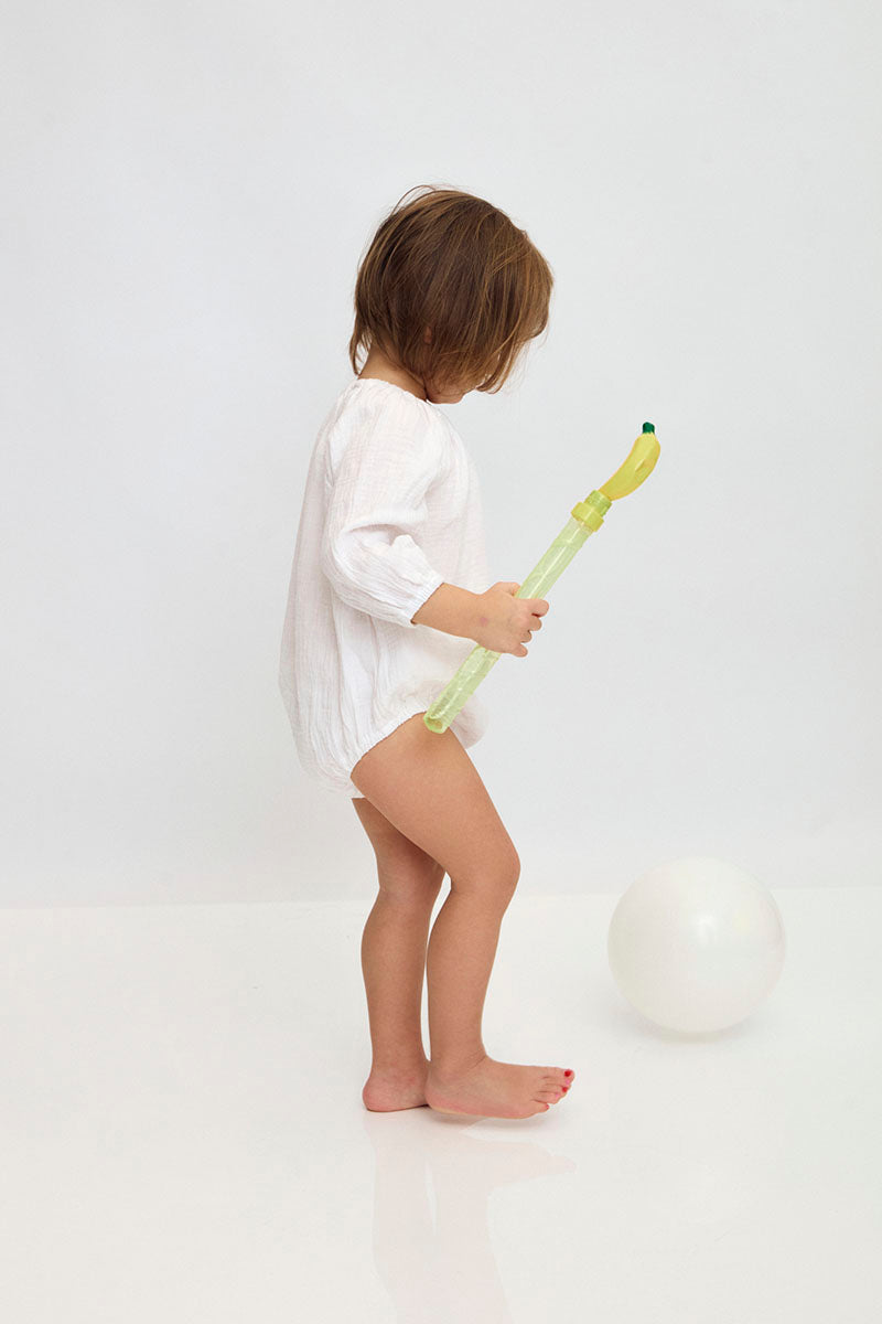 White Baby Romper