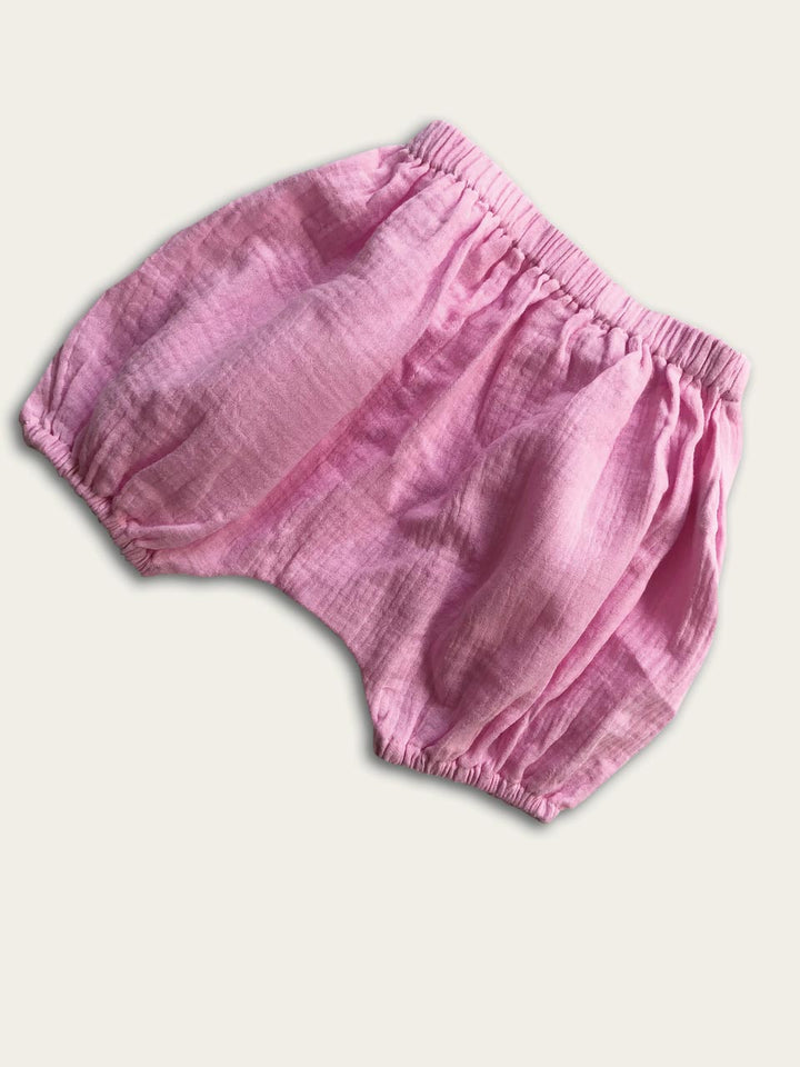 Pink shorts back