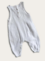Baby jumpsuit sleeveless in white back