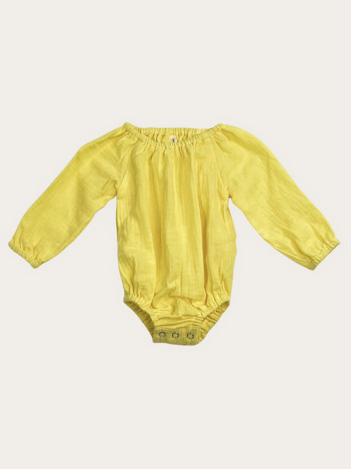 Long Sleeve Romper - Yellow