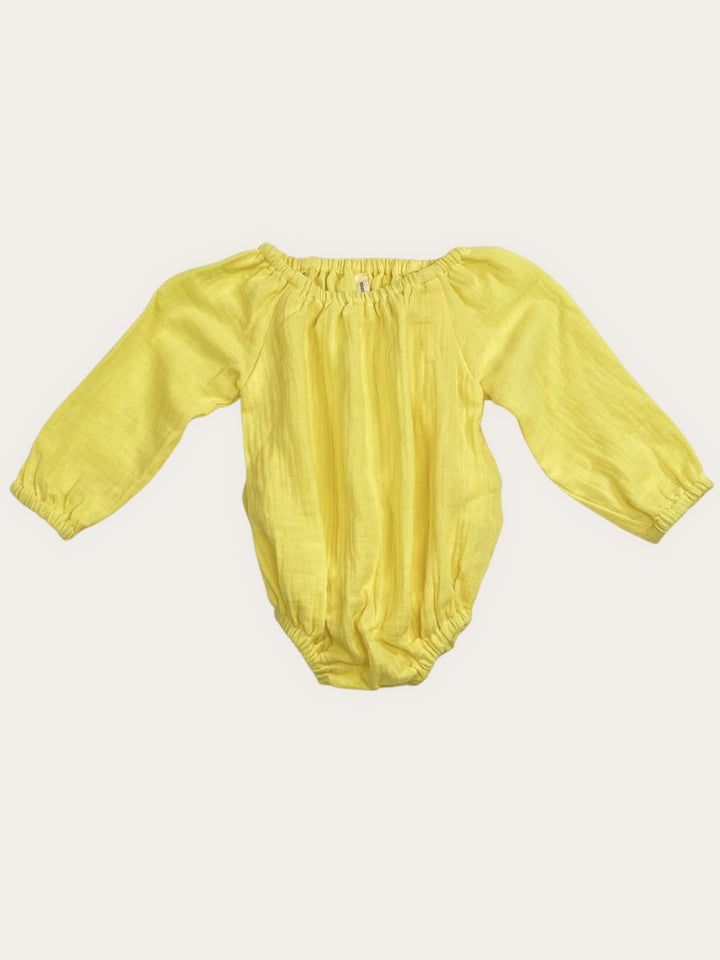 Long Sleeve Romper - Yellow