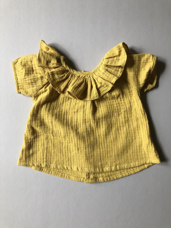 Ruffle Neck Blouse - Golden