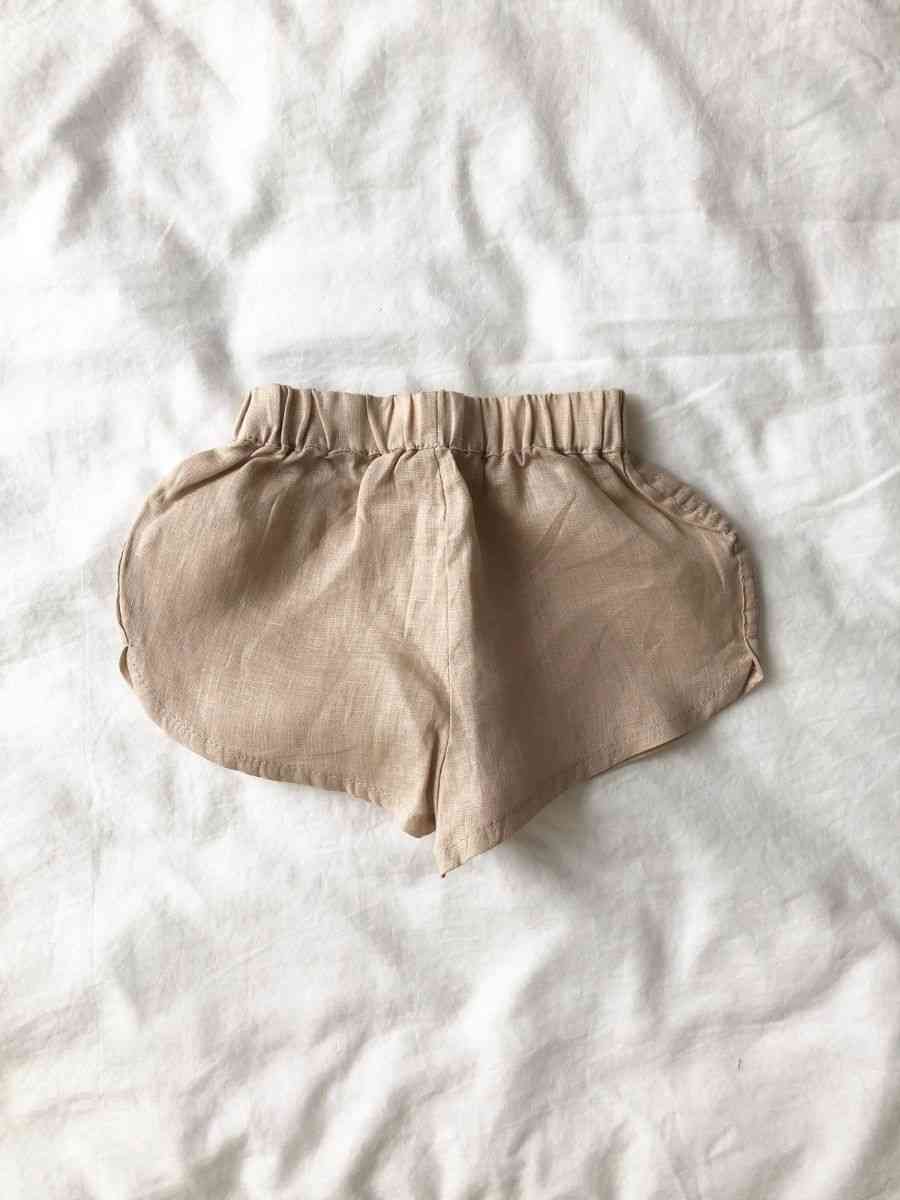 Shot of our Bubble Sleeve Linen Set shorts