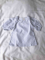 Shot of our Bubble Sleeve Blouse in Polka Dot